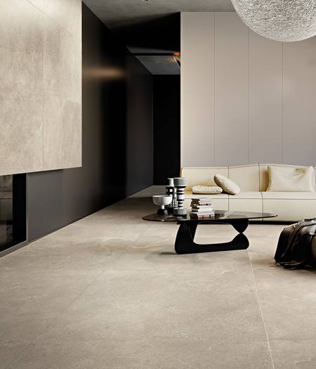 Stone effect stoneware floor tiles