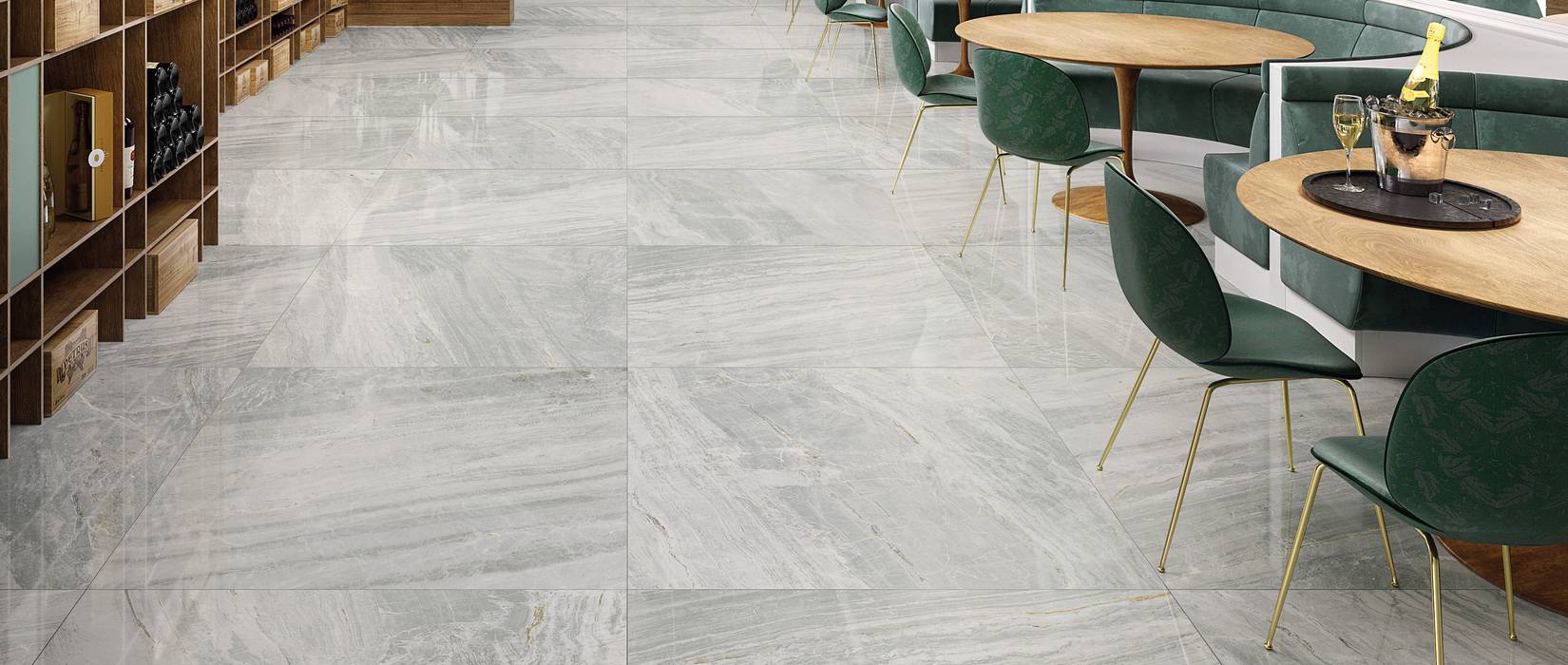 Marble effect stoneware tiles