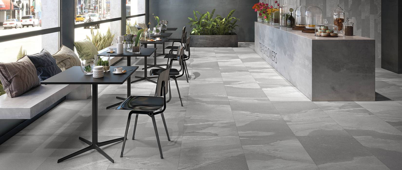 Slate effect porcelain stoneware