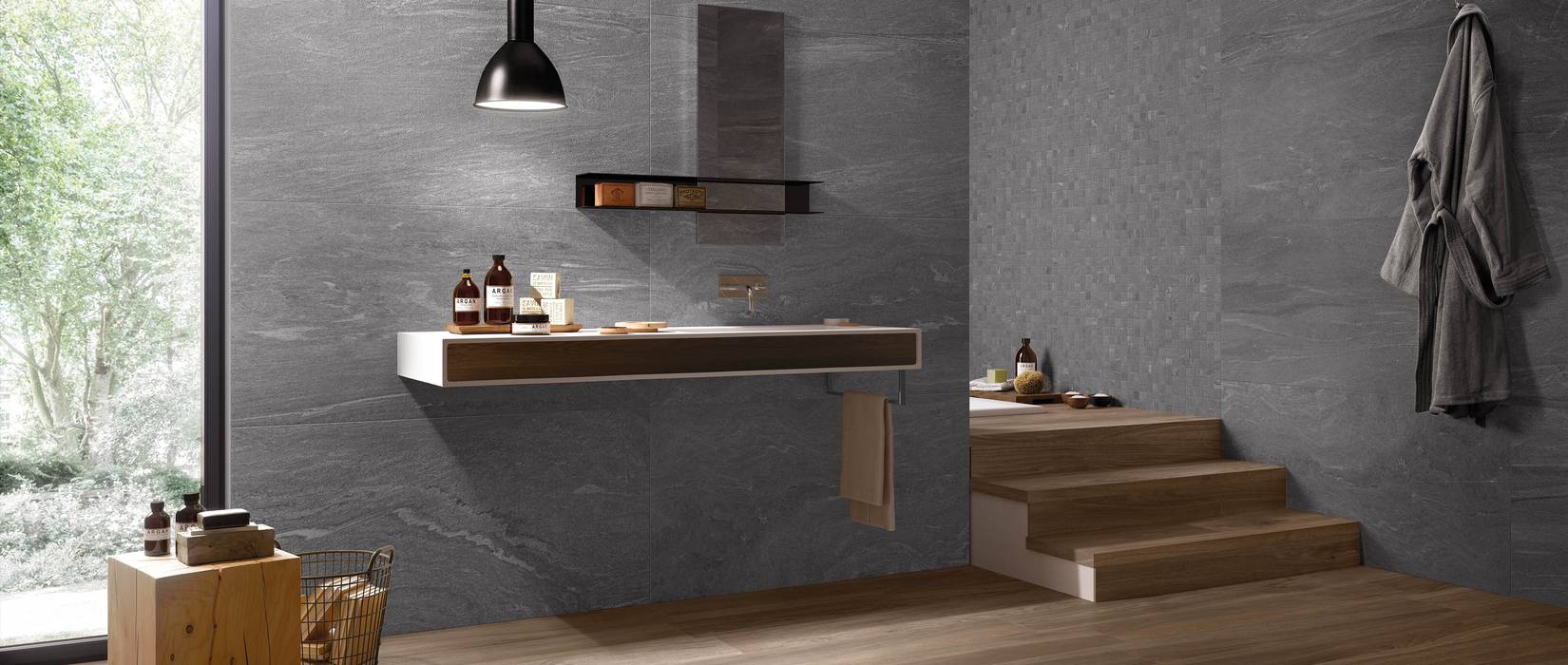 Slate effect porcelain stoneware