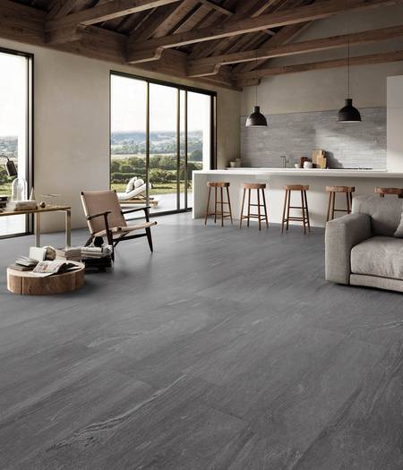 Slate effect porcelain stoneware