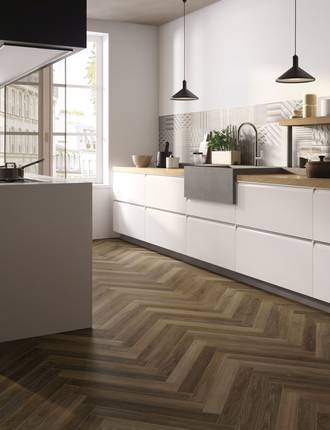 Wood effect stoneware floors