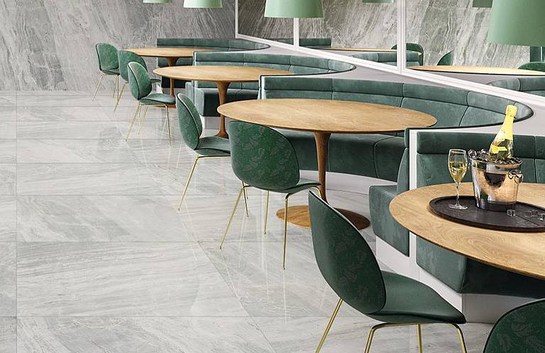 Marble effect tiles